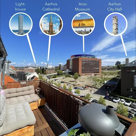 Rooftop By Aros With Balcony * Århus